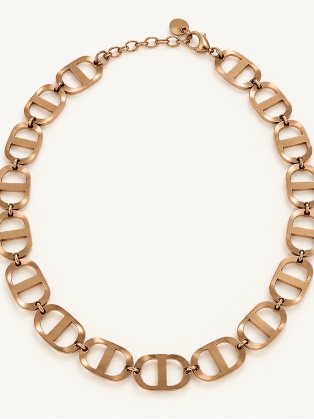 Gold Link Statement Necklace - Designer Style